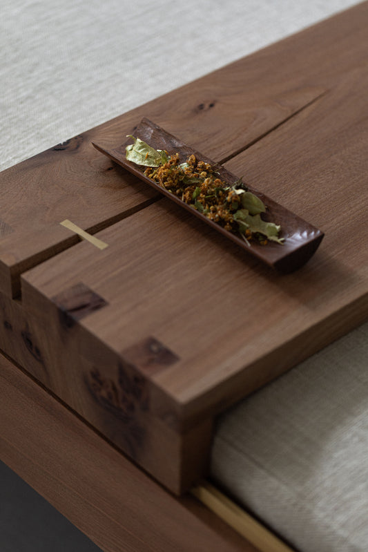Square Tea Leaf Tray in Walnut