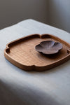 Cloud Form Small Plate in Walnut