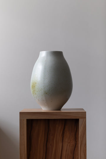 Speckled Faceted Moon Jar