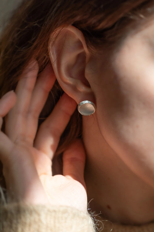 Seedpod Silver Earrings by Kayo Saito