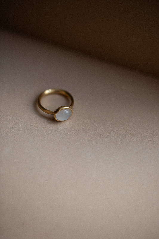 18ct Yellow Gold & Moonstone Ring by Kerry Seaton
