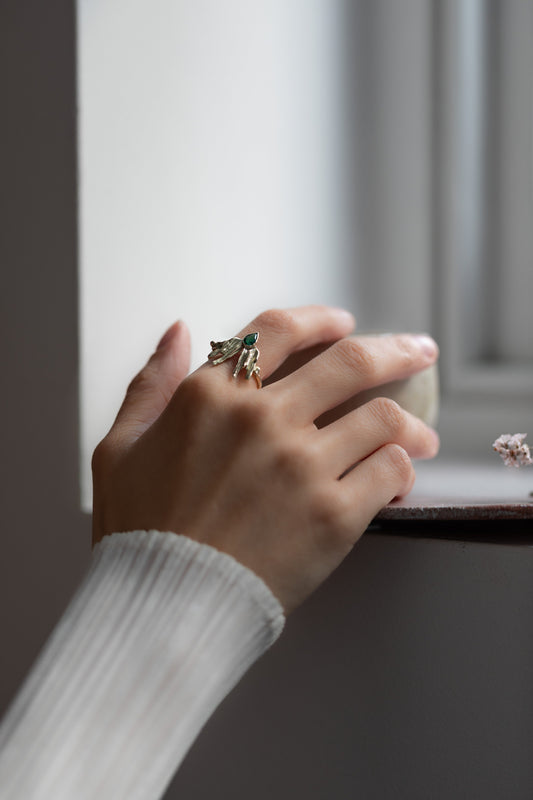 Emerald Moth Ring' by Laura Ngyou