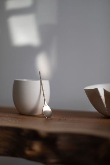 Hand-forged Bronze Dessert Spoon by Ji-Ho Lee