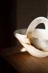 Basket Sculpture III in White Translucent Alabaster by Oliver Cook