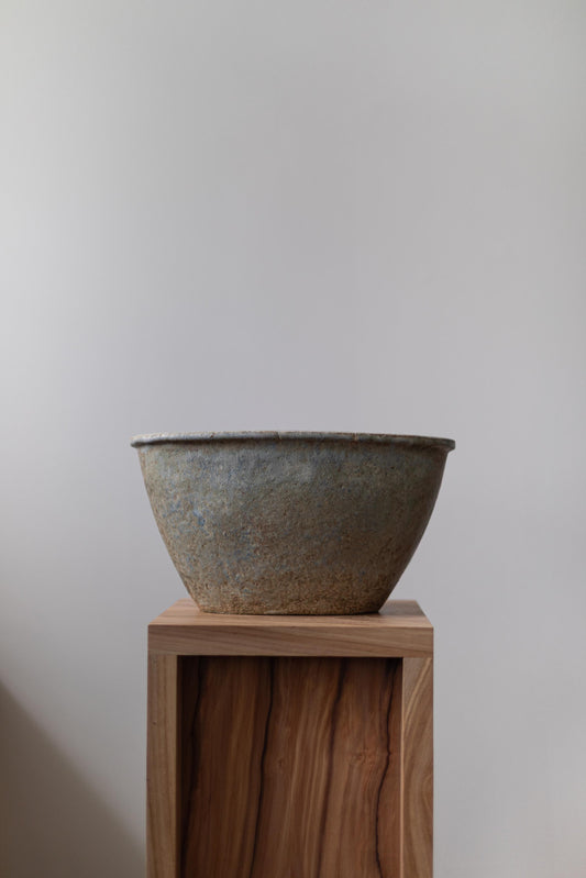 Oval Vessel, Light, with Bluish Green Glaze by Paul Philp