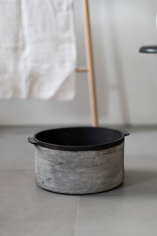 Oak Vessel Ebonized and Limed by Fritz Baumann