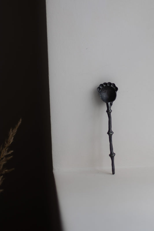 Oxidised Silver Spoon with Crown Head by Gabi Veit
