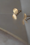 Circle Stud Earrings in Gold Vermeil by Kei Tominaga