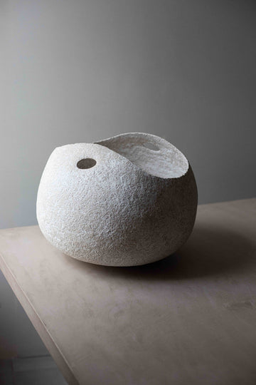 White Basket Vessel by Kati Tuominen-Niittylä