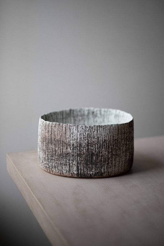 White & Black Vessel II by Kati Tuominen-Niittylä