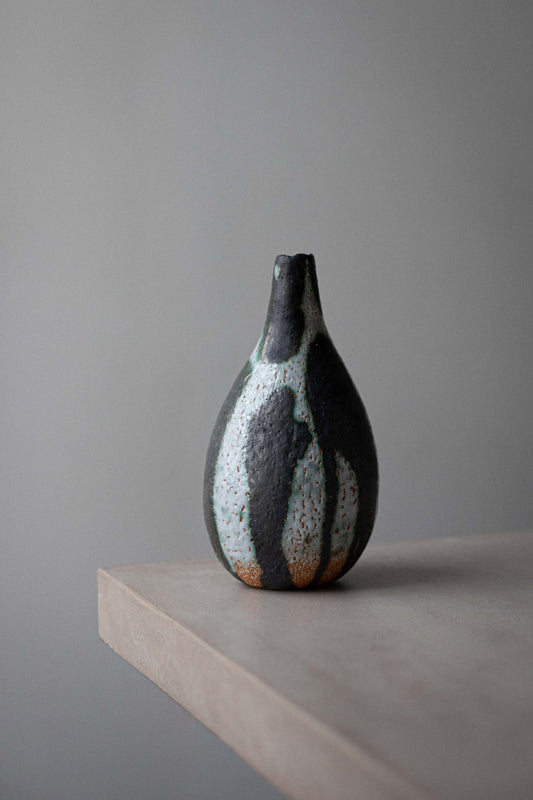 Green-Black Vase by Kati Tuominen-Niittylä