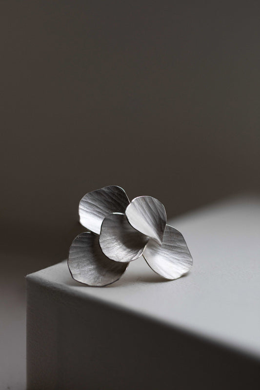 Ripple Earrings Variation in Silver by Kayo Saito