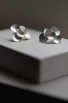 Ripple Earrings Variation in Silver by Kayo Saito