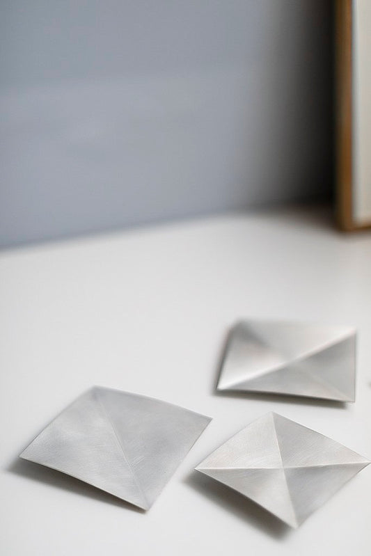 A Folded Silver Tray by Kei Tominaga