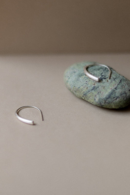 Silver ‘Forged Refined’ Hoops (Large) by Kerry Seaton