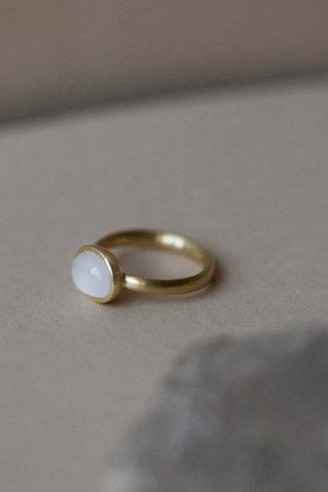 18ct Yellow Gold & Moonstone Ring by Kerry Seaton