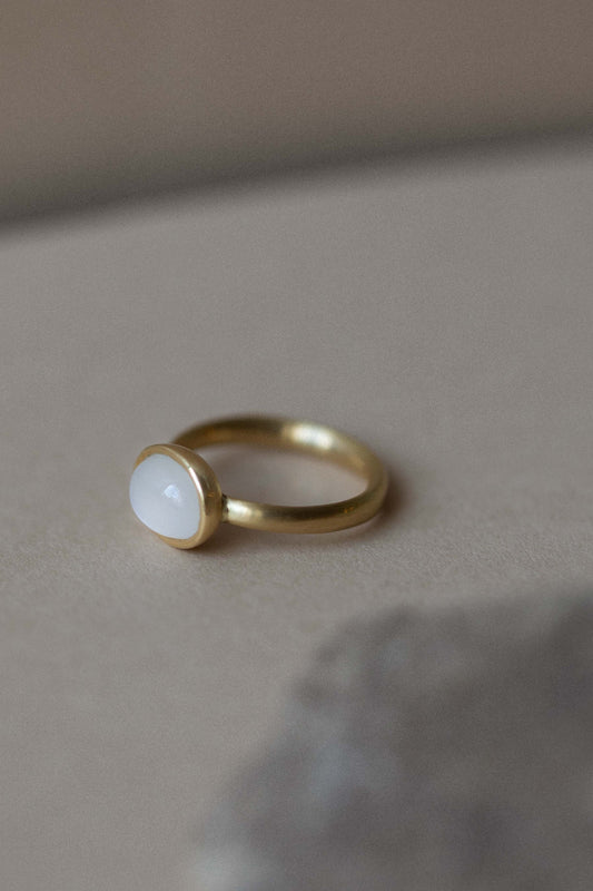 18ct Yellow Gold & Moonstone Ring by Kerry Seaton