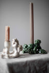 Candlestick with Green Flowers by Kina Björklund