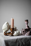 Candlestick with Brown & Pink Berries by Kina Björklund