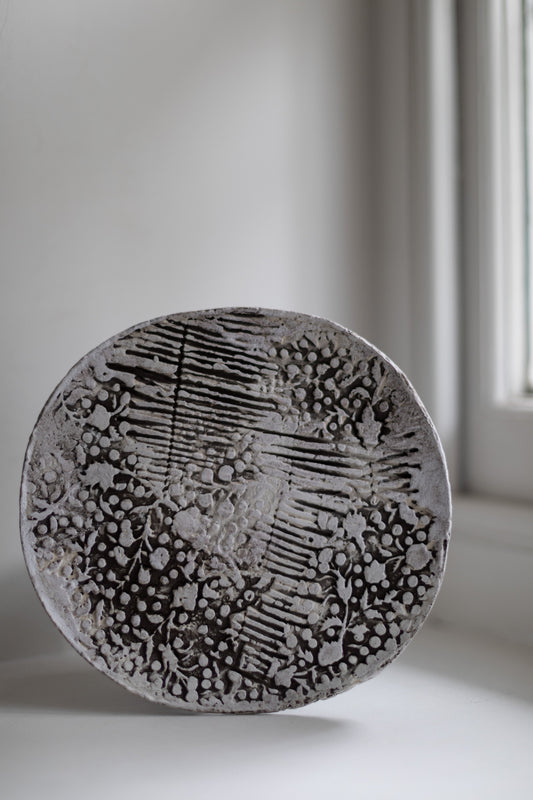 Winter Flowers Plate by Lisa Stockham