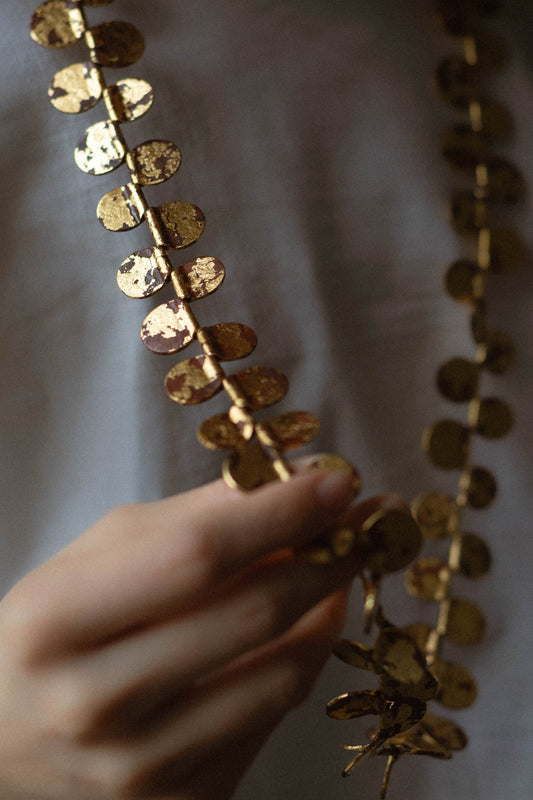Kodama Necklace in Taiwankus Wood by Makiko Oda