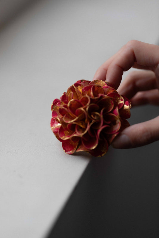Pink 'Colour of Seasons' Brooch by Makiko Oda