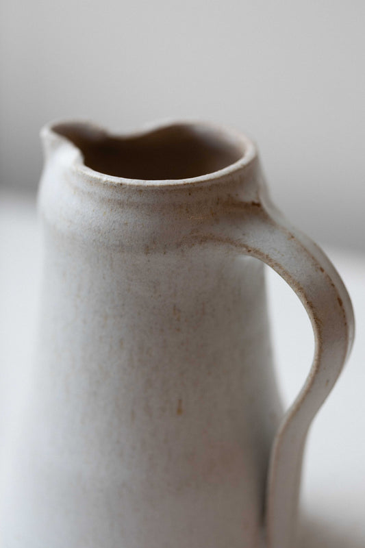 Ash Clay Jug with Chun & Dolomite Glaze by Nicola Tassie