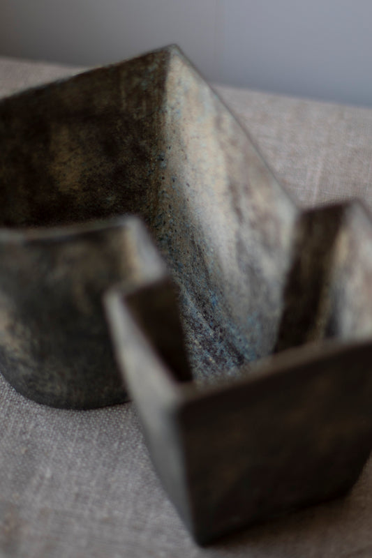 Brown Sculptural Vessel by Paul Philp