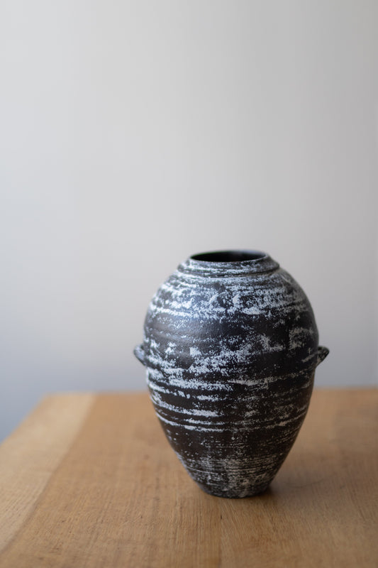 Terra-Sigillata Flower Patterned Jar 7, by Nosan Claystudio