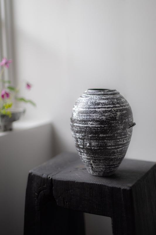 Terra-Sigillata Flower Patterned Jar 7, by Nosan Claystudio