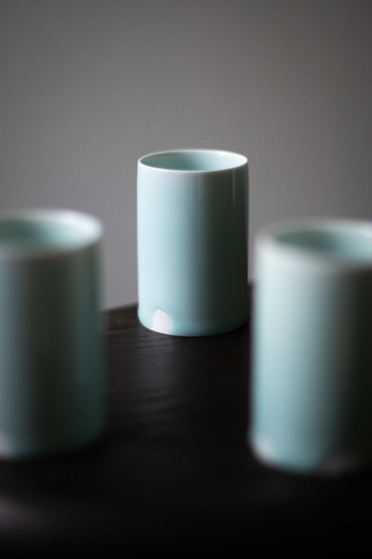 Celadon Beaker with Finger Marks I by Jae Jun Lee