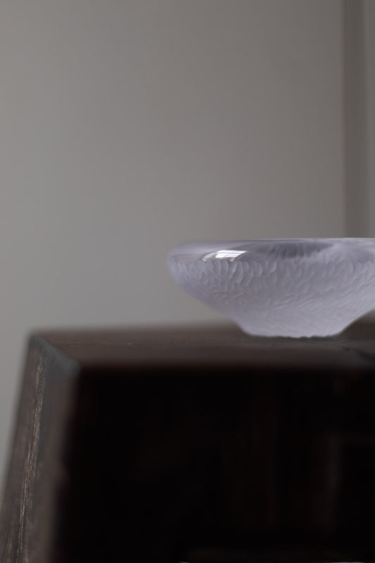 Small Glass Intaglio Hexa Bowl by Vezzini and Chen