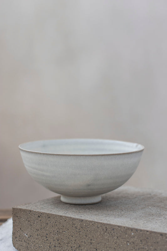 Footed Bowl in Cloud White, by Borja Moronta