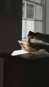 Basket Sculpture III in White Translucent Alabaster by Oliver Cook